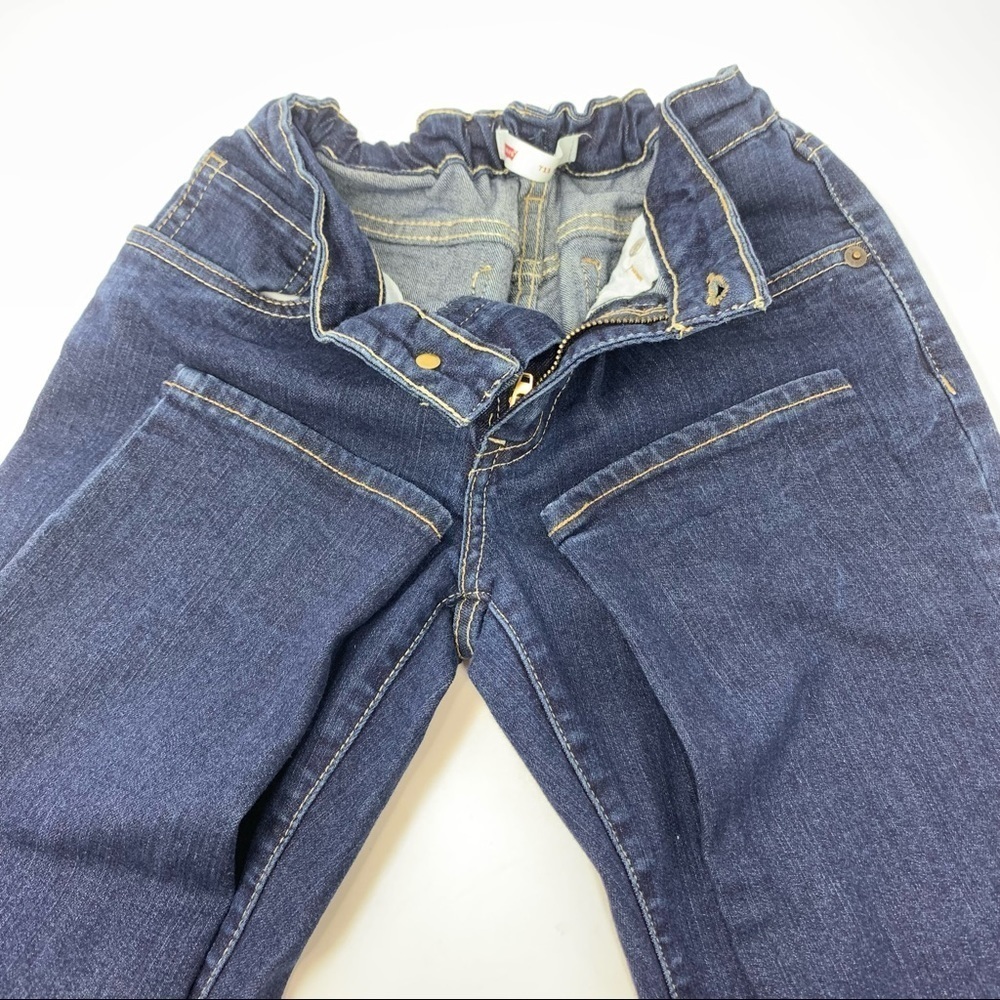 Levis 711 Dark Wash Jeans Youth Size 16 Skinny Fit Adjustable Comfort Waist - Picture 7 of 11